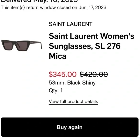 Saint Laurent Black Sunglasses - Picture 3 of 9